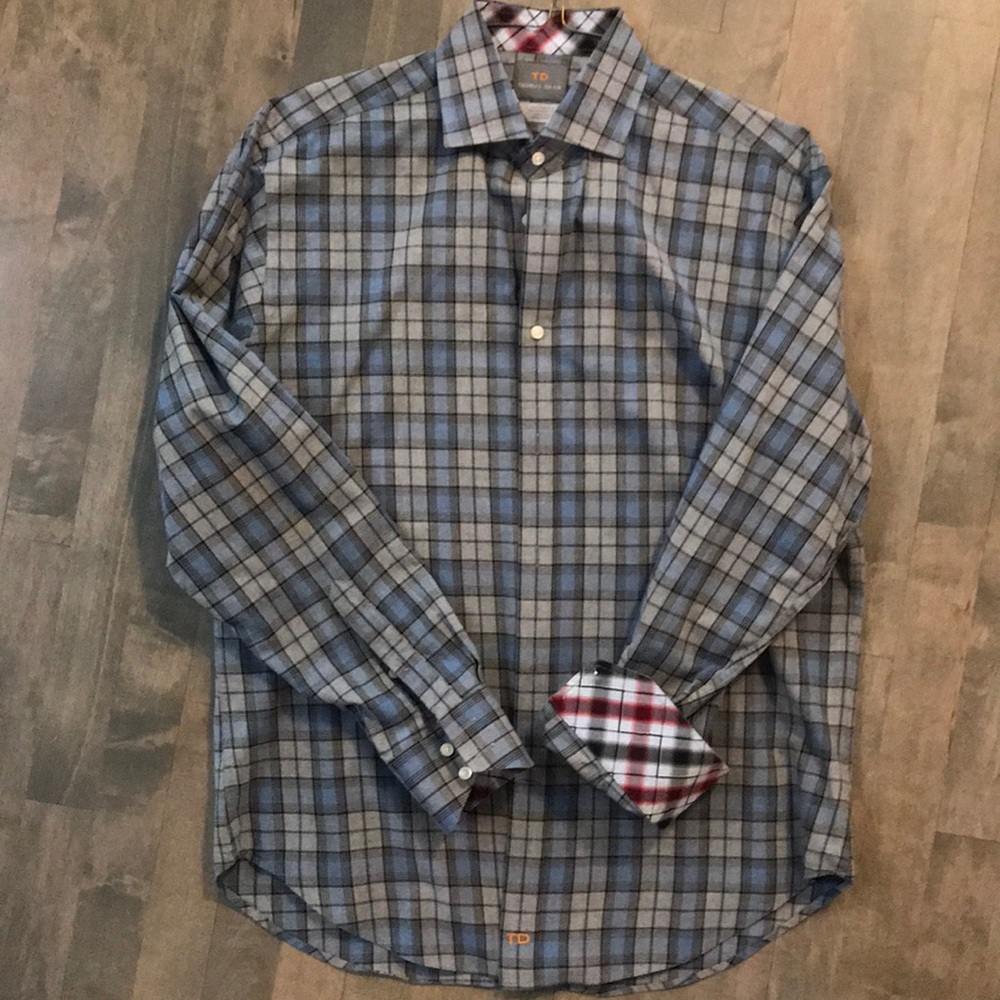 Thomas Dean Button Up Dress Shirt
